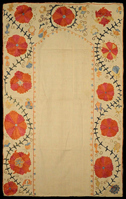 13210 Antique embroidered fabric handmade