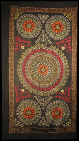 13490 Antique embroidered fabric handmade