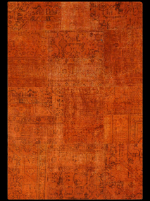 21466 Handmade carpet aged and dyed
