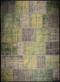 21554 Handmade carpet aged and dyed